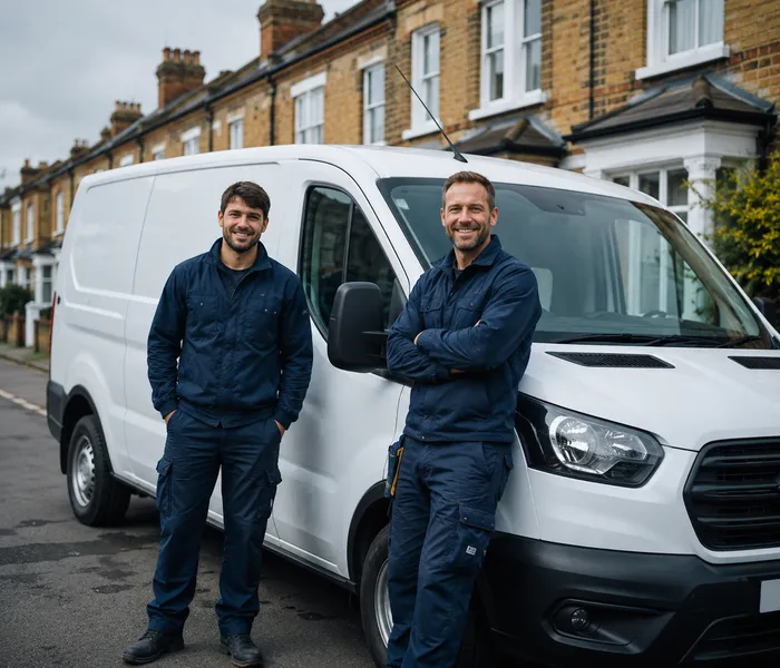 Professional plumber at work in a Northampton home